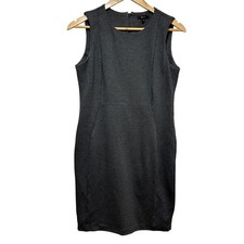 Quince Ultra-Stretch Ponte Sheath Dress Womens M Gray Professional Minimalist