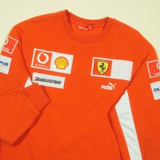 Vintage Puma x Ferrari F1 Crewneck Sweatshirt Mens L Orange Formula One