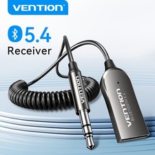 Bluetooth 5.4 Aux Adapter Wireless Car Receiver USB to 3.5mm Audio Mic Speaker