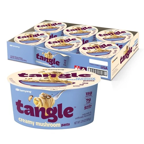 Samyang Tangle Creamy Mushroom Linguine Truffle & Shiitake 3.70 oz Pack of 6