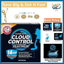 Cloud Control Platinum Cat Litter 18 lbs Hypoallergenic Dust-Free Multi-Cat 1.46 per pound