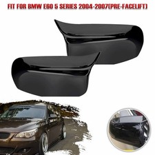 2x Spiegelkappen Außenspiegel Schwarz Glanz Für BMW E60 LCI 2003-2008 M-Stil DA