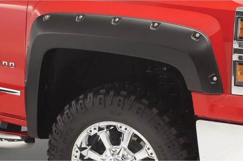 For Chevy Silverado 2500 HD 07-14 Pocket Style Matte Black Front Fender Flares Foto 2 de 3