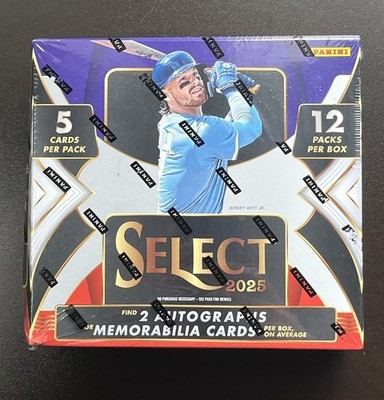 2025 Panini Select MLB Preferred Baseball Hobby Box - New Sealed - 2 Autos/Memor
