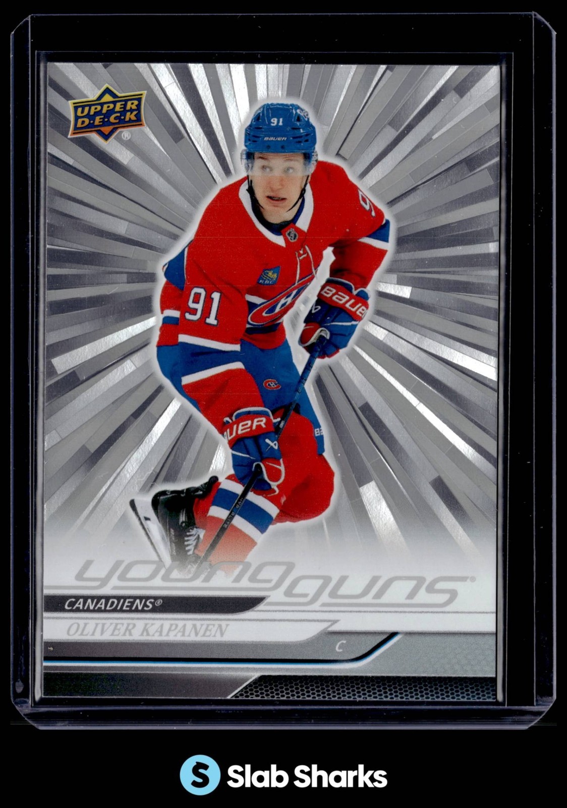 2024 UPPER DECK #461 OLIVER KAPANEN OUTBURST SILVER YOUNG GUNS RC ROOKIE
