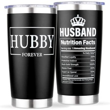 Gifts for Husband from Wife - Wedding Anniversary Men, 20 Ounces, Hubby