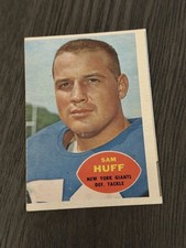 1960 Topps #80 SAM HUFF New York Giants Football Card HOF