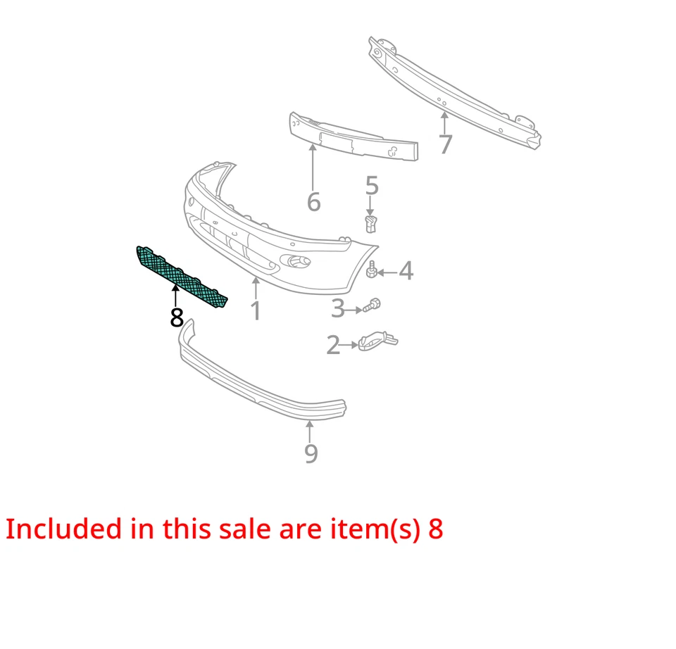 Parrilla de parachoques delantero Ford Focus 2000-2004 VTWKA Foto 2 de 3