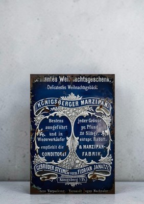 Königsberger Marzipan Bäckerei Küche Königsberg Ostpreußen Schild Alu Druck