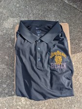 Nike Dri-Fit Micro Pique 2.0 Polo Jim Beam Black Embroidered MENS Golf Shirt New