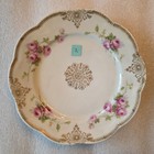 Antique Early 1900s Bavarian Floral Rose Design Gold Trim Plates 7 1/2 Inch 0 — photo 6