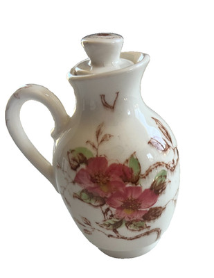 Vintage NASCO Ceramic Springtime Oil Cruet with Stopper
