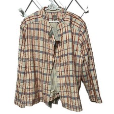 NWT Chico's Size 4 Novelty Tweed Fusion Striped Jacket XXL 20/22 Belted