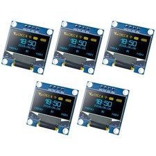 5 Pcs 0.96 Inch OLED I2C IIC Display Module 12864 128x64 Pixel SSD1306 Mini -...