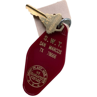 Vintage Southwest Texas University SWT Keychain Bobcat Dorm Apartment San Marcos