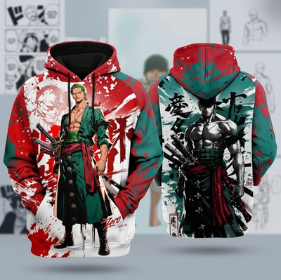 #ad #ad One Piece Roronoa Zoro Anime 3D Print Hoodie Mens Graphic Pullover Sweatshirt $39.99
