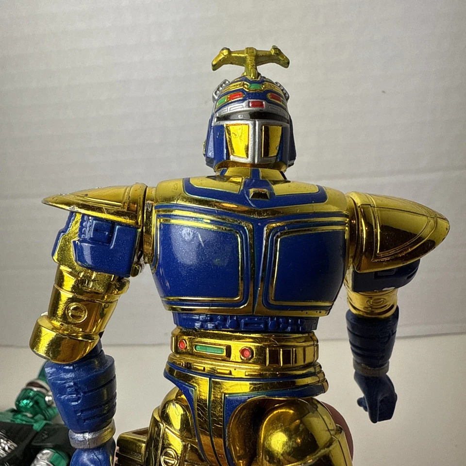 Figura de colección 1996 Bandai Beetleborgs Green Hunter Metallic Borgs Spectra Gold Foto 4 de 4