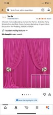 Tao-Ge Fuchsia Backdrop Curtain 4 Panels 20ft x 10ft Party Wedding