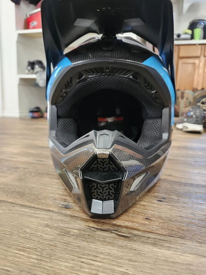 Fly Racing Kinetic Helmet Motocross Offroad MX ATV UTV Black Blue Youth Medium - Image 3 of 4