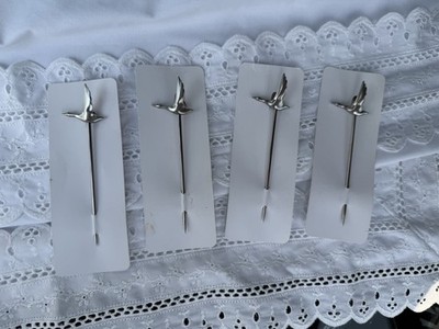 Grey Goose Set of 4 Stainless Steel Flying Goose Martini Olive Picks