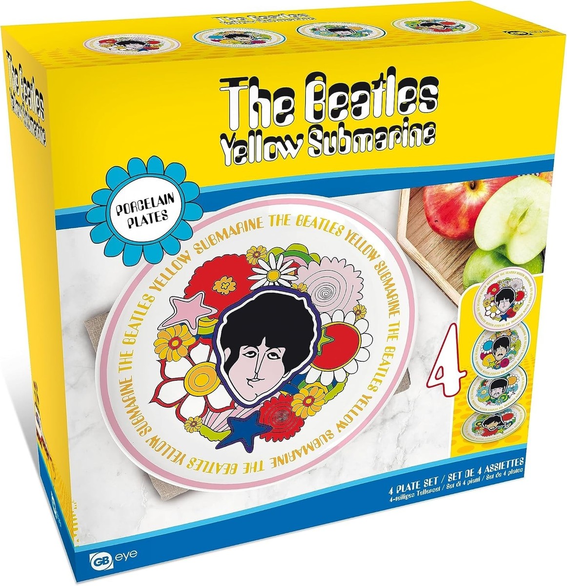 The Beatles Yellow Submarine Flowers Plate Set (Brand New!) | eBay