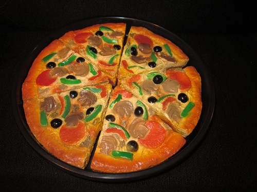 MTC Pizza Hut "Supreme Pan Pizza" Squishy Realistic Props Vintage 1987 1988