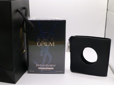 Yves Saint Laurent BLACK OPIUM Intense EDP Spray 90ml & YSL Leather Bottle Pouch