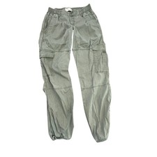 Abercrombie Kids Girl Olive Green High Rise Jogger Stretch Cargo Pants Size 16