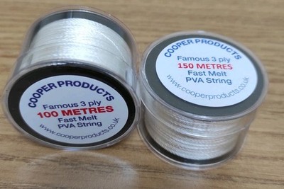 250m Gesamtlänge PVA Schnur (100m und 150m 3-lagig PVA 2x Spulen)