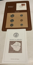 Coin Sets of All Nations Zimbabwe With Card 1980-1990