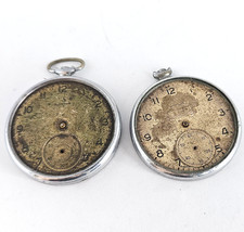Vintage Pocket Watch USSR MOLNIJA 3602 SOVIET Watch 2 pcs