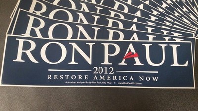 RON PAUL 2012 Bumper Sticker Blue car decal Official Campaign for President NEW