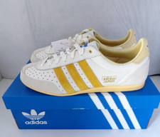 NWOB Authentic ADIDAS JAPAN White, Yellow Leather Women's Shoes Size 8 1/2 M