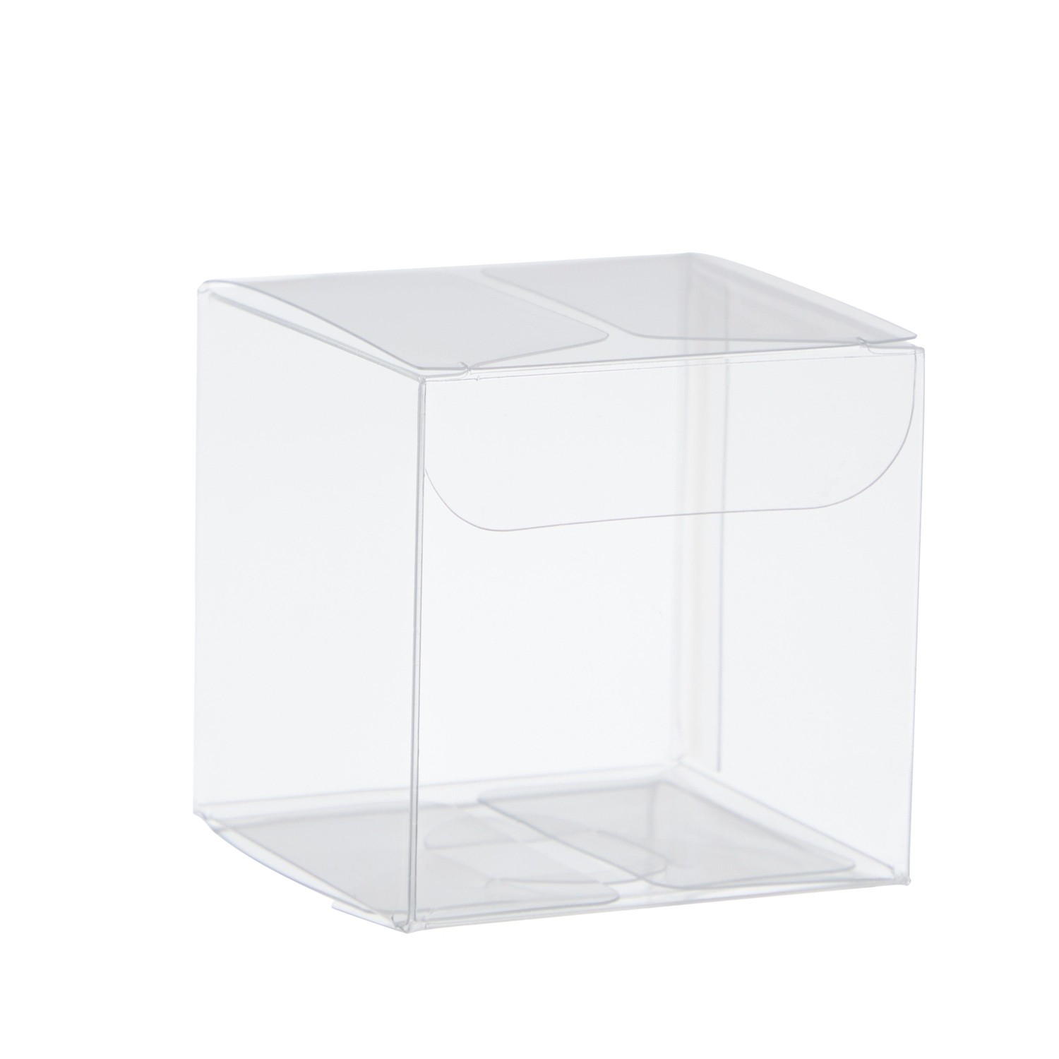 100-Pack Clear Gift Boxes for Macaron Candy Treats Wedding Birthday (2x2x2 In)
