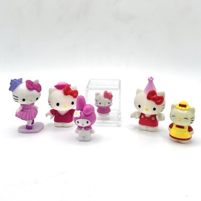 Sanrio Hello Kitty My Melody Mini Figures Toy Lot Mixed Outfits Display Cube