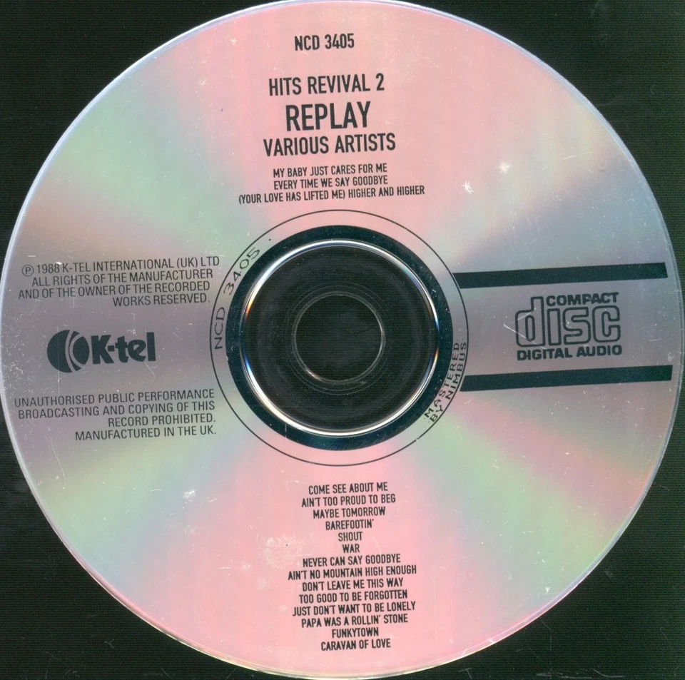 Various Artists Hits Revival 2 - Replay CD UK K-Tel 1988 compilation NCD3405 - Image 3 of 3