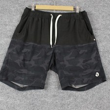 Vuori Shorts Mens Medium Kore Lined 8 Black Camo Athletic Running Gym