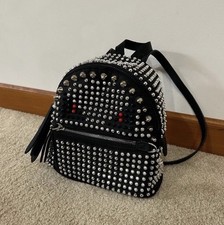 fendi mini backpack sale Fendiness Cyber Blue Nylon Buckle Crossbody Bag, Small front zip pocket Fendi Canvas Zucca FF Mini