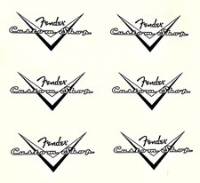 Fender Custom Shop Waterslide Headstock Decal 3 pcs 1 1/2 wide