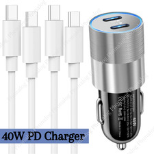 For iPhone 15 16 Plus 17 Air iPad Android 40W USB-C Fast Charger PD Type-C Cord