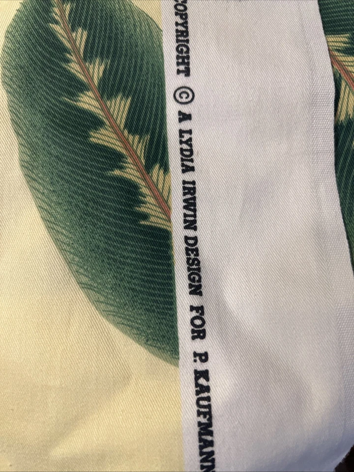 P Kaufmann Lydia Irwin Yellow Fabric Outdoor  Print Stain Guard Cotton 6+ Yd ## - Image 2 of 4