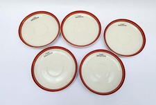 ♥ SET 5 PIATTINI IN CERAMICA LAVENO PER SERVIZIO DA CAFFè PAULISTA VINTAGE bar