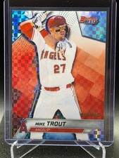 Mike Trout 2025 Bowman's Best Blue X-Fractor Refractor #97/150 - Angels