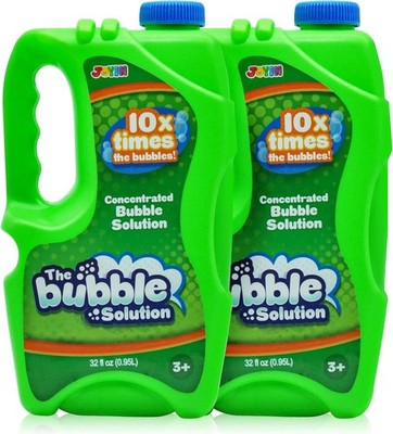 2 Bottles Bubbles Refill Solutions 64 oz (up to 5 Gallon), Concentrated Solution
