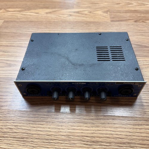 PreSonus BlueTube Stereo 2 Channel Mic Instrument Tube Preamp Blue USA 18VAC