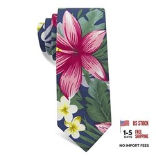 Floral Ties for Men Skinny Cotton Tie Flower Necktie A2