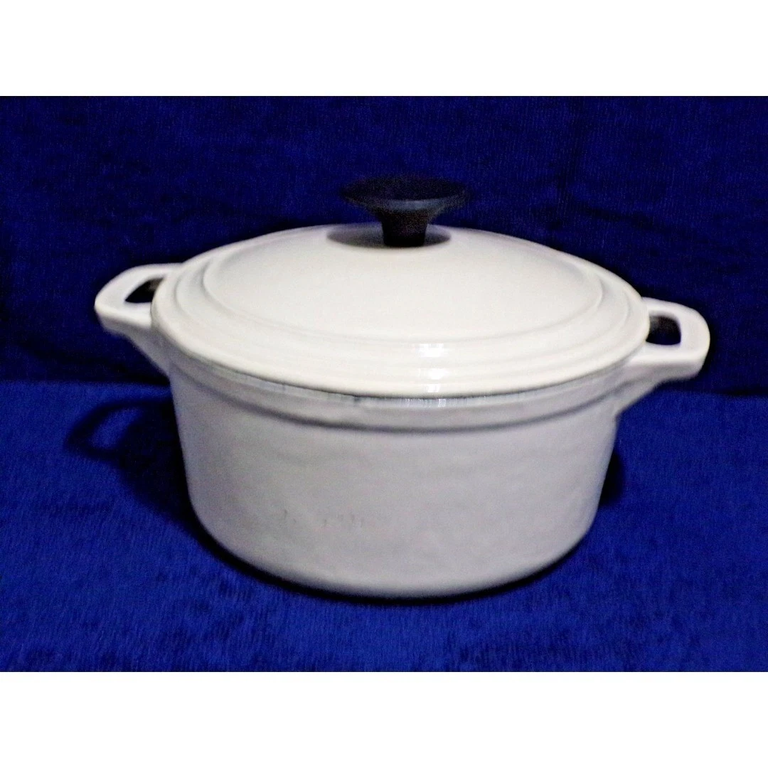 Hearth & Hand Magnolia Cast Iron Enamel Dutch Oven w/Lid & Handles Cream Color