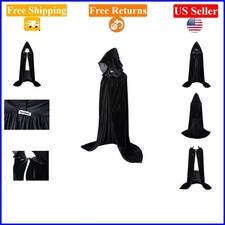 Unisex Velvet Hooded Cloak Cape for Adults - Halloween, Cosplay, Gothic