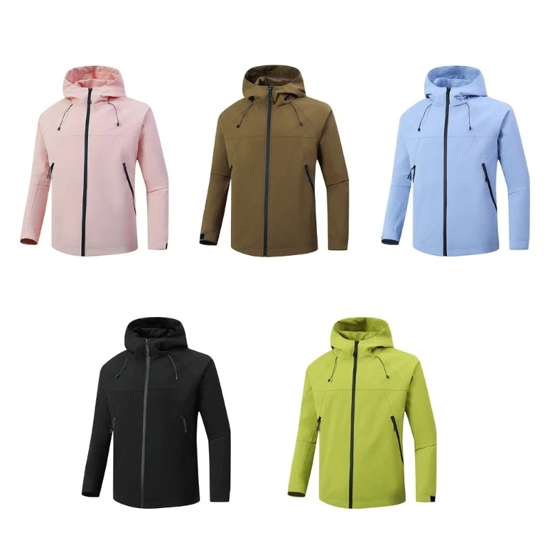 Outdoor Water Resistant Windbreaker Jacket For Women Lightweight Mesh Lined Coat