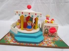 Vintage 1972 Fisher Price Little People Play Merry Go Round Carousel Works!
